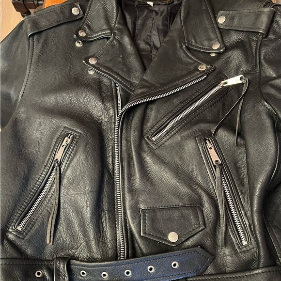 Prime Parts, SZ 46, black leather, biker jacket. - Picture 10 of 11